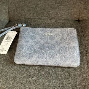 Coach Blue Wristlet- New